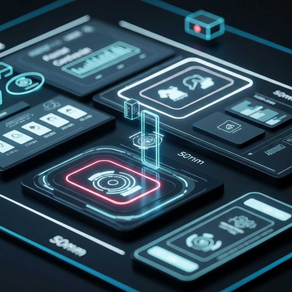 Futuristic digital interface with modern technology